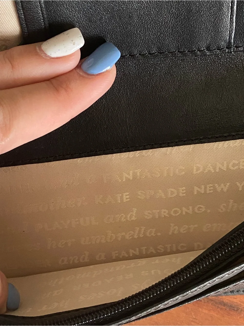 Kate Spade Storybook Lined Red/Orange Wallet - Picture 7 of 12